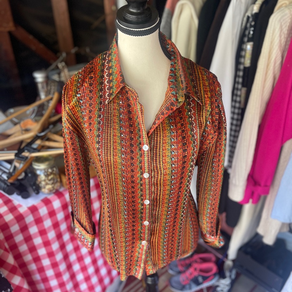 Vintage Alberto Makali Blouse. Size Small.